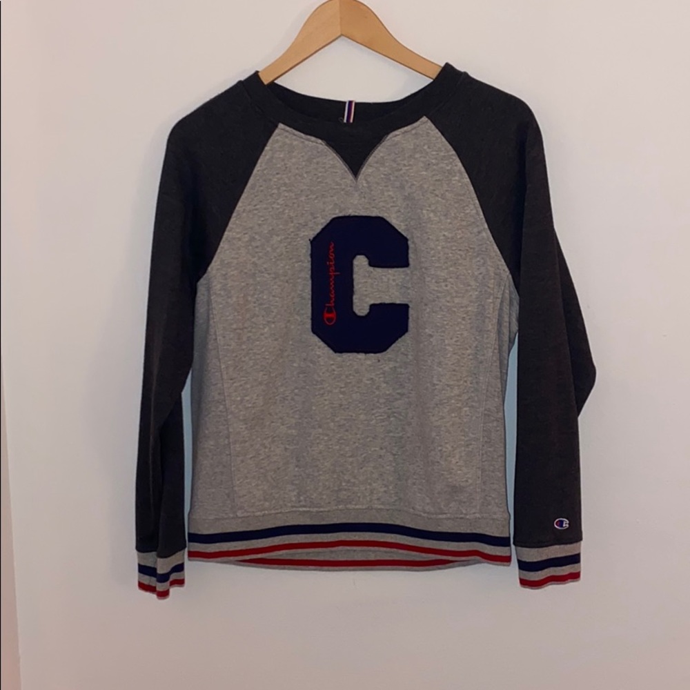 A champion crew neck sweatshirt.